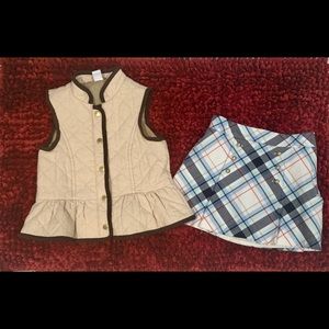 Janie and Jack vest and skirt set